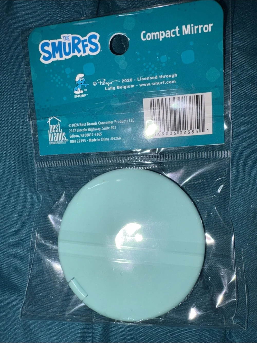 Smurfs Light Blue Smurfette Compact Mirror